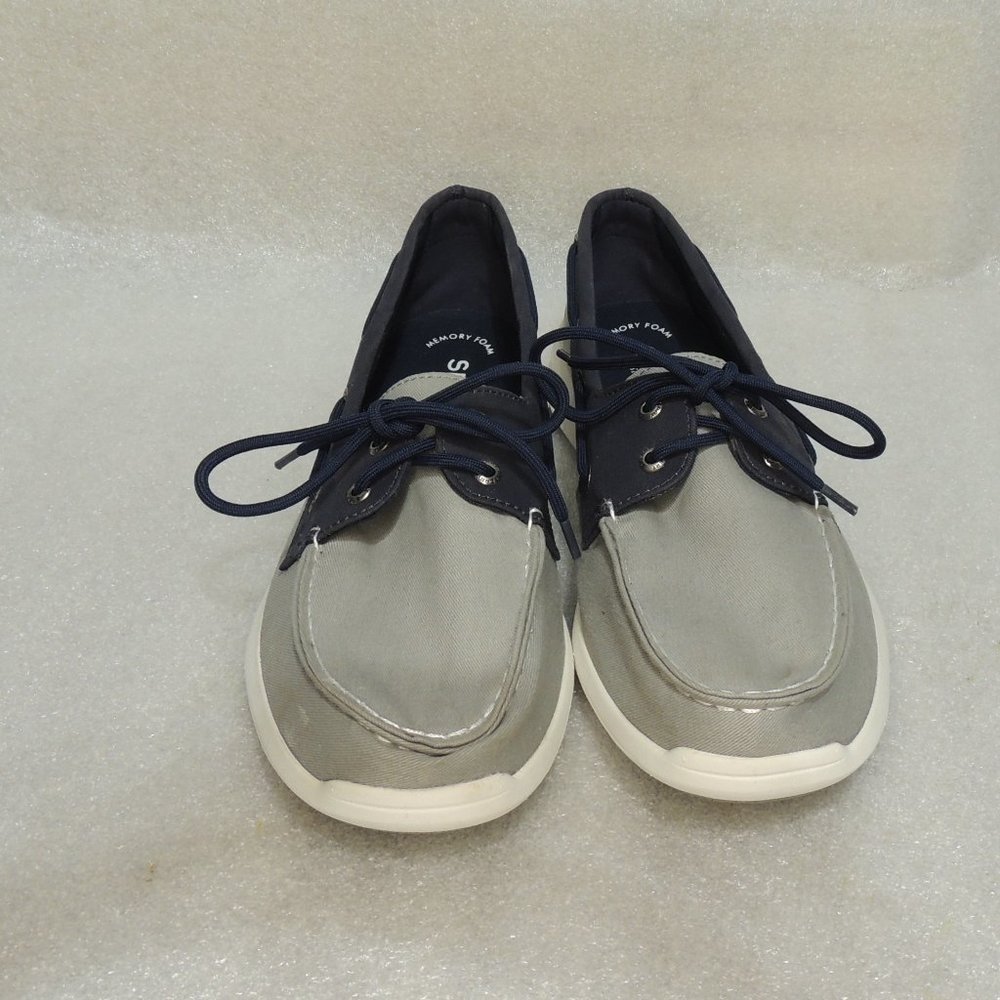 Sperry Top-Sider Sojourn Saltwashed Men's Grey/Navy Boat Shoe 11 (STS18645)